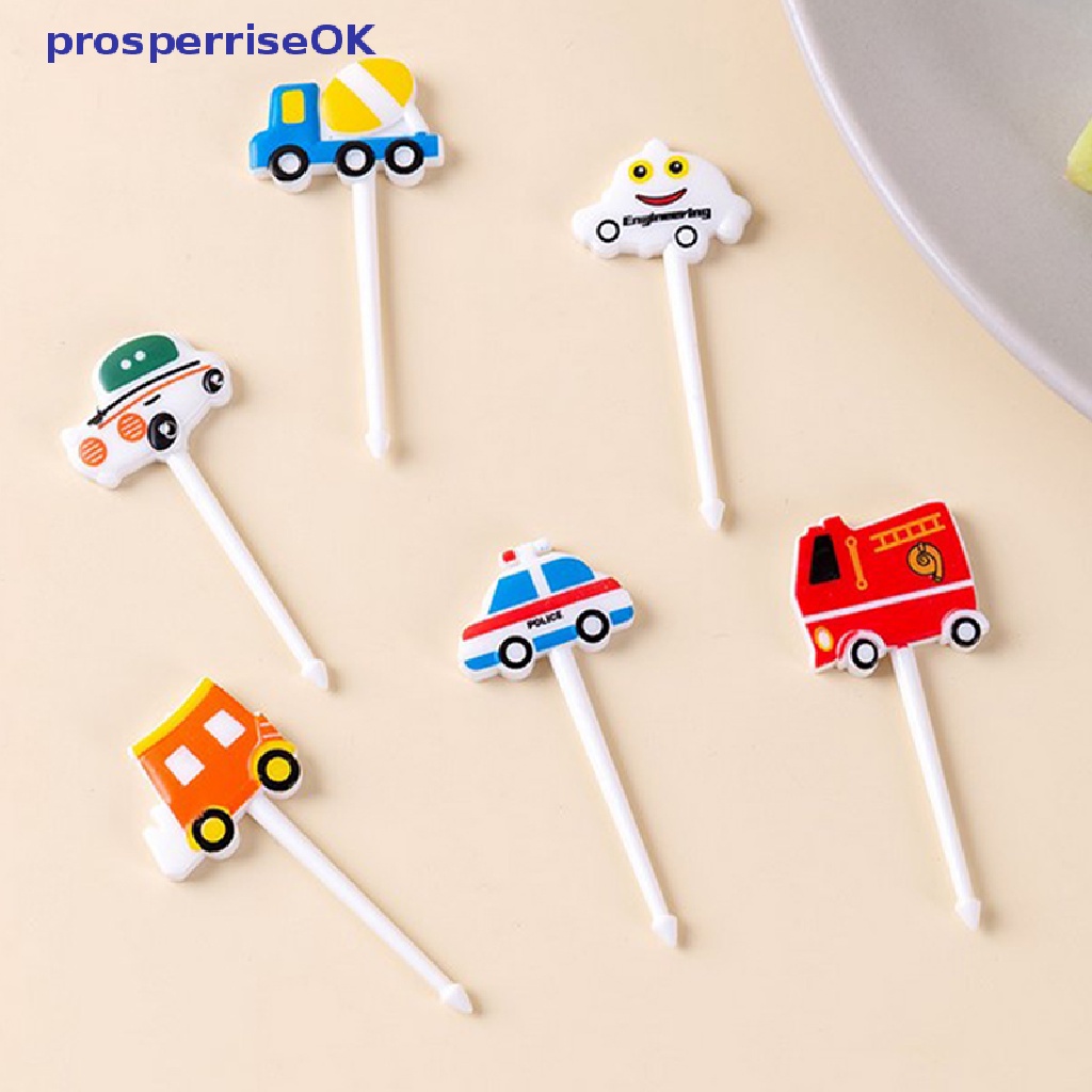 [6Pcs Carro De Frutas Garfos Para Crianças Palitos De Dentes Picadores De Dente Bento [pubr] em Oferta na Shopee