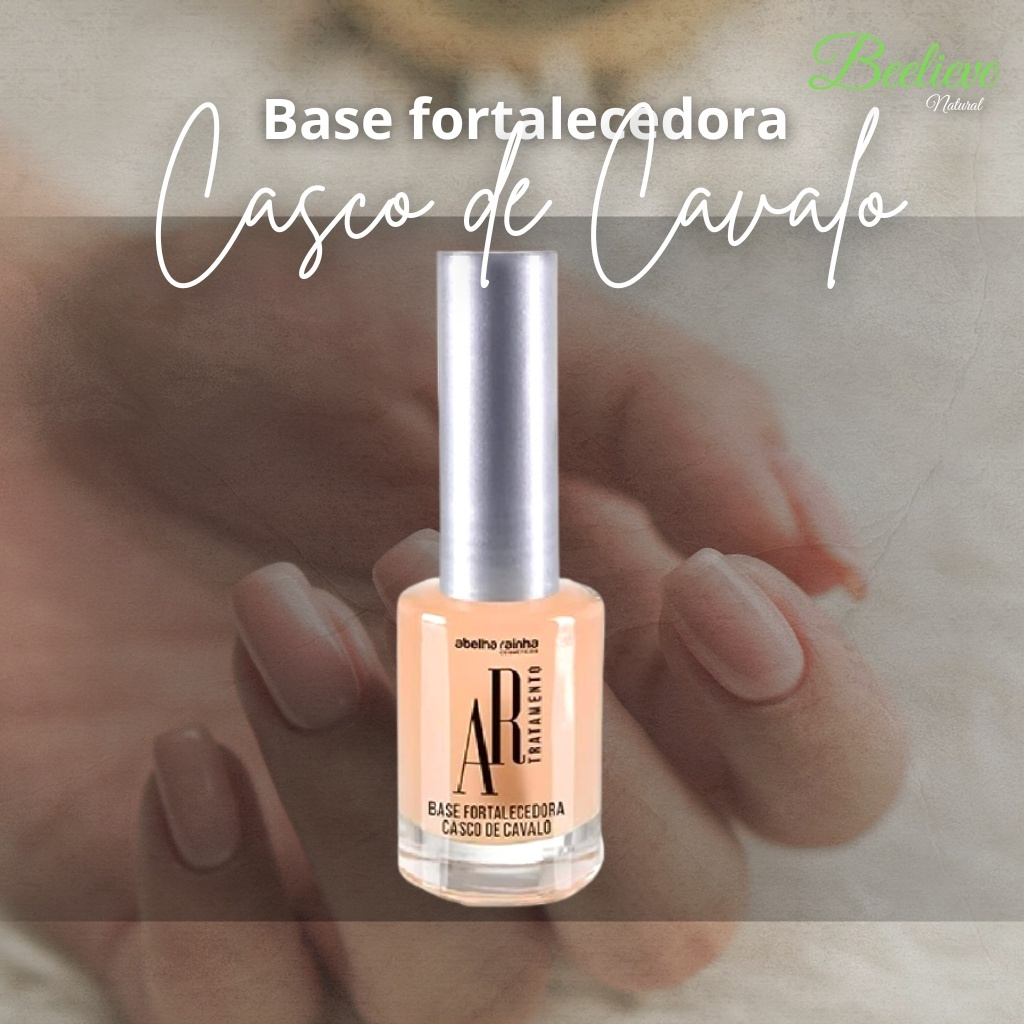 Base Fortalecedora Casco de Cavalo Tratamento para Unhas Abelha Rainha 9ml