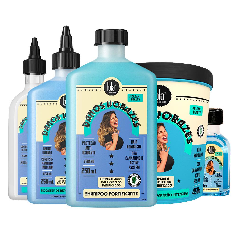 Kit Lola Cosmétics Reconstrução Danos Vorazes - 5 Produtos