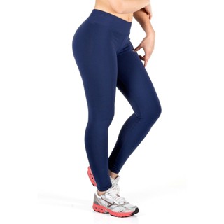 Calça Legging Feminina Básica Confortável Para Uniforme Azul Marinho