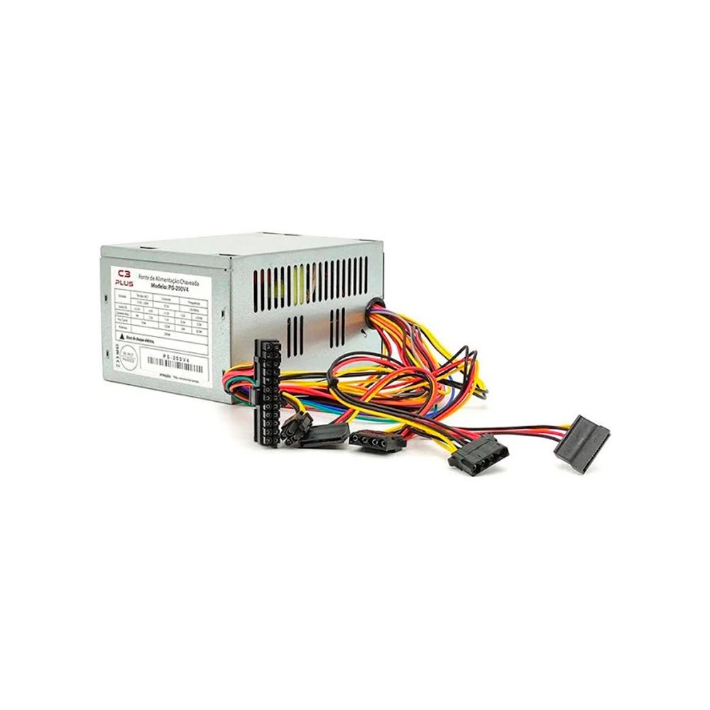 Fonte ATX 200w Bivolt Manual 20+4 Pinos