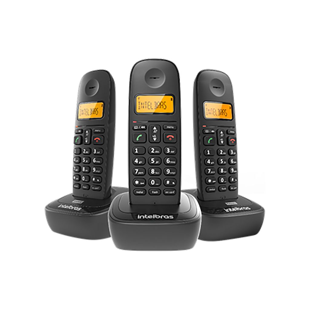 Kit Telefone sem Fio + Dois Ramais Adicionais Intelbras TS 2513