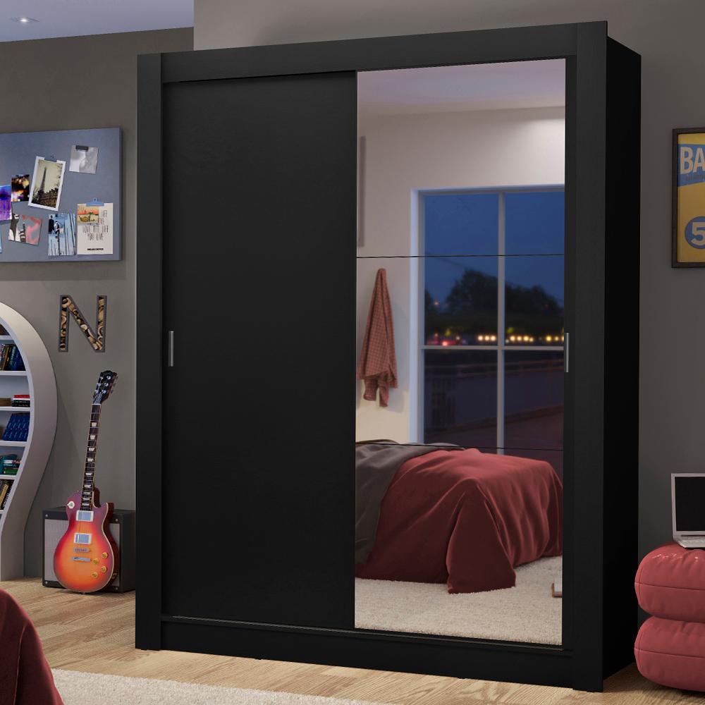 Guarda-Roupa Solteiro 2 Portas de Correr 2 Gavetas e Espelho: Onde Comprar | BuscaProdutos
