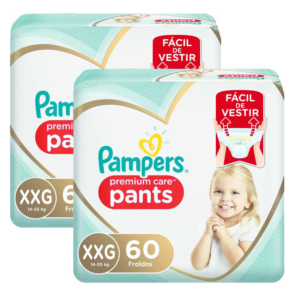 Kit 120 Fraldas Pampers Premium Care Pants Top Tamanho XXG em Oferta na Shopee