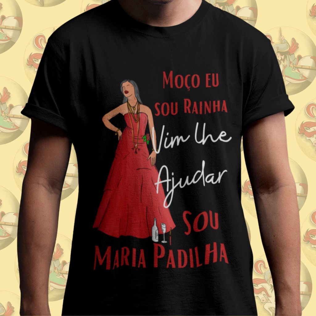 Camiseta Premium Religiosa Umbanda Pomba Gira Maria Padilha Algodão 30.1 Arte 074