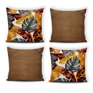 Kit 04 Capa Almofadas 45x45 Ziper Gorgurinho Decorativas