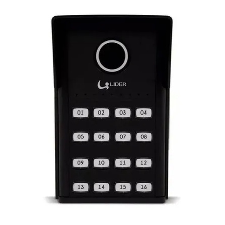 Porteiro Eletrônico Coletivo Smart Lr816 Líder Interfone 16 Pontos