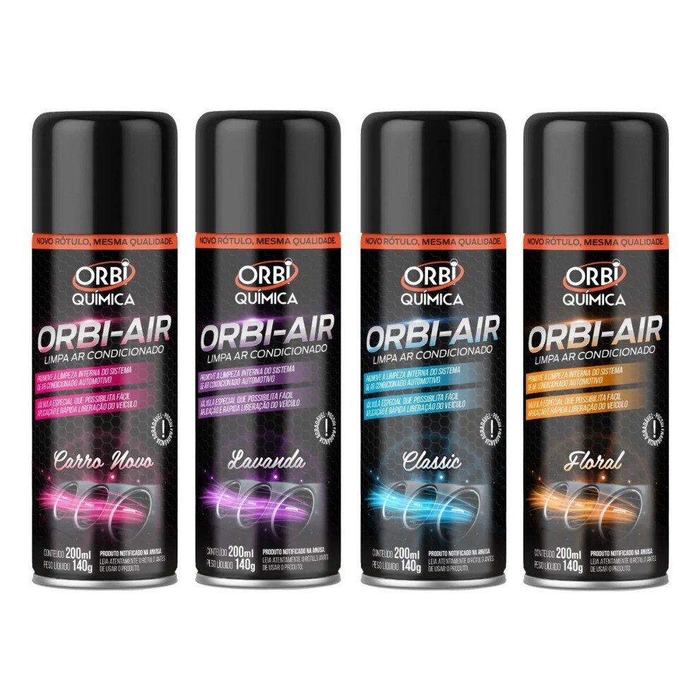 Higienizador Limpa Ar Condicionado Orbi Air Spray Higienização 200ml Fragrância