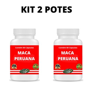 Kit 2 Potes Maca Peruana 100% Natural 60 Cápsulas