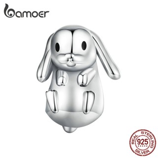 Bamoer 925 Silver Beads Lop-eared Coelho Simples Pingente Joalheria Acessórios Para Decoração Colar E Pulseiras