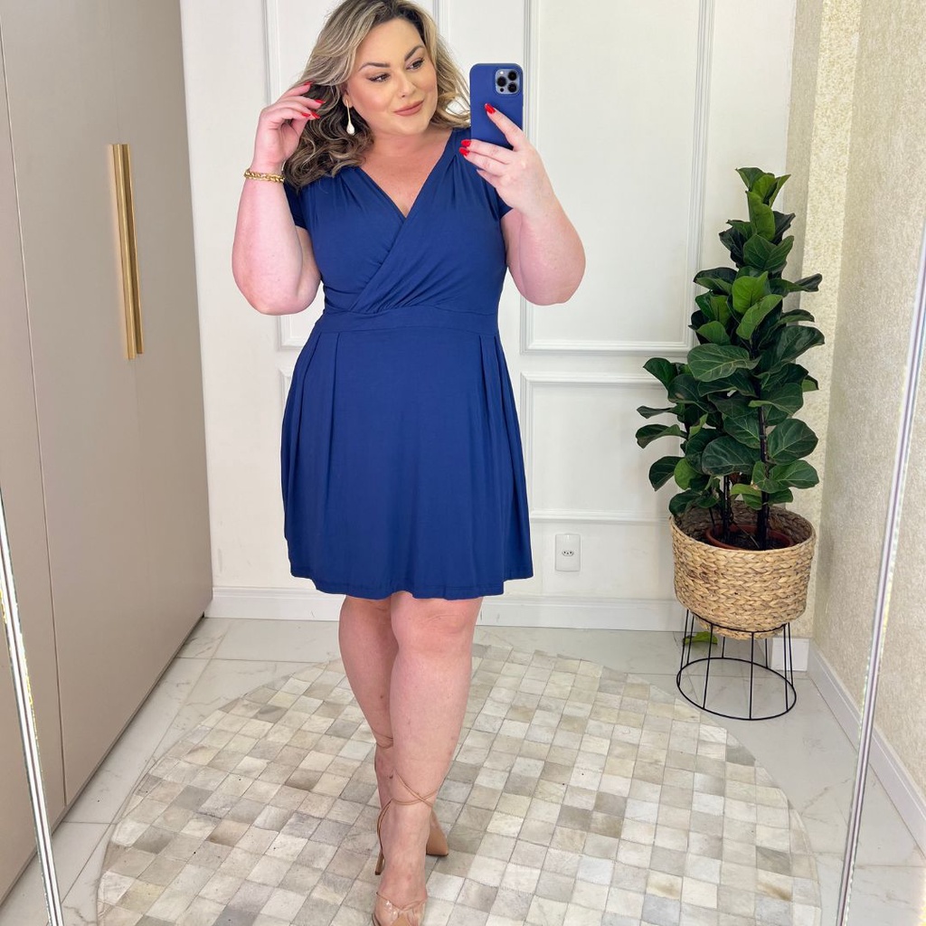 Vestido Plus Size Feminino de Viscolycra Moda Moderna Elegante Presente