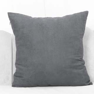 Capa almofada Suede Decorativa Cinza Grafite 45cm x 45cm