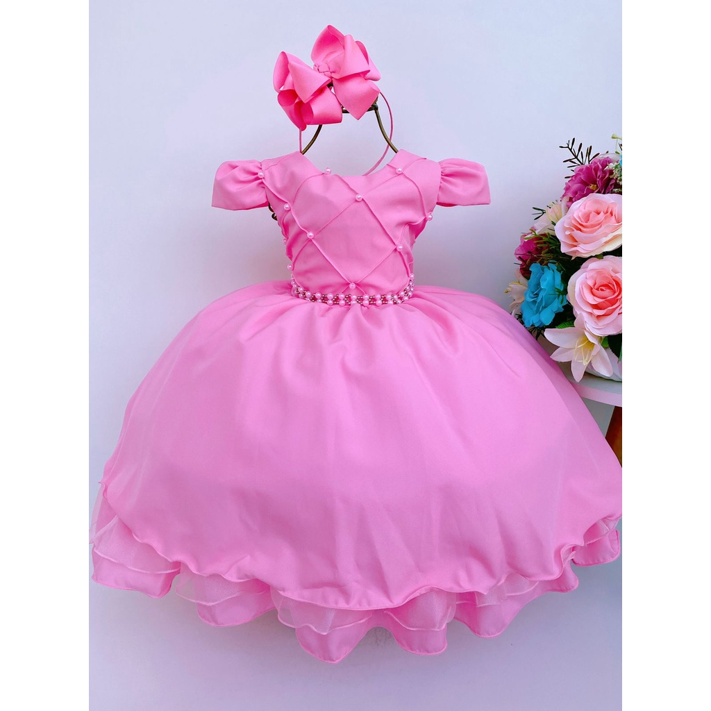 VESTIDO INFANTIL CINTO DE PÉROLAS CASAMENTO LUXO PERFEITO PARA PRINCESA,CASAMENTO, FESTA, ANIVERSÁRIO, BATIZADO, DAMINHA E FORMATURA