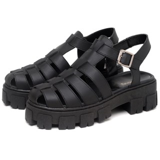 Sandália Tratorada Dubuy Feminina Preto Fisherman 1601FG