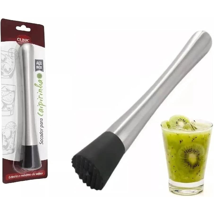 Socador Caipirinha Drinks em Inox Macerador Amassador Bartender Barman Frutas Sucos em Oferta na Shopee