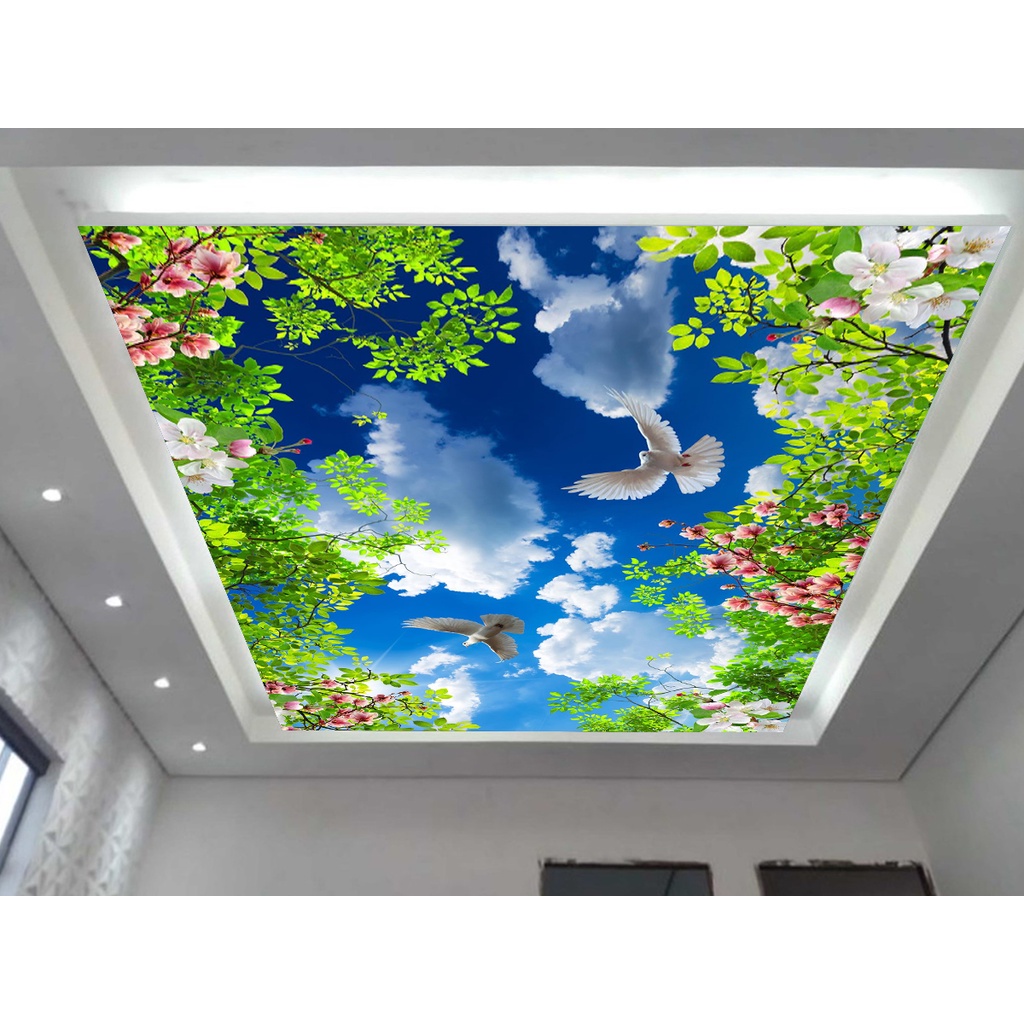 Papel de Parede de Teto - Adesivo Decorativo Para Teto - Painel Fotográfico Espaço Universo Paisagem Céu Galaxia ROF - 040