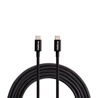 Cabo USB-C - USB-C 1,5m Nylon Preto Intelbras EUCC 15NP