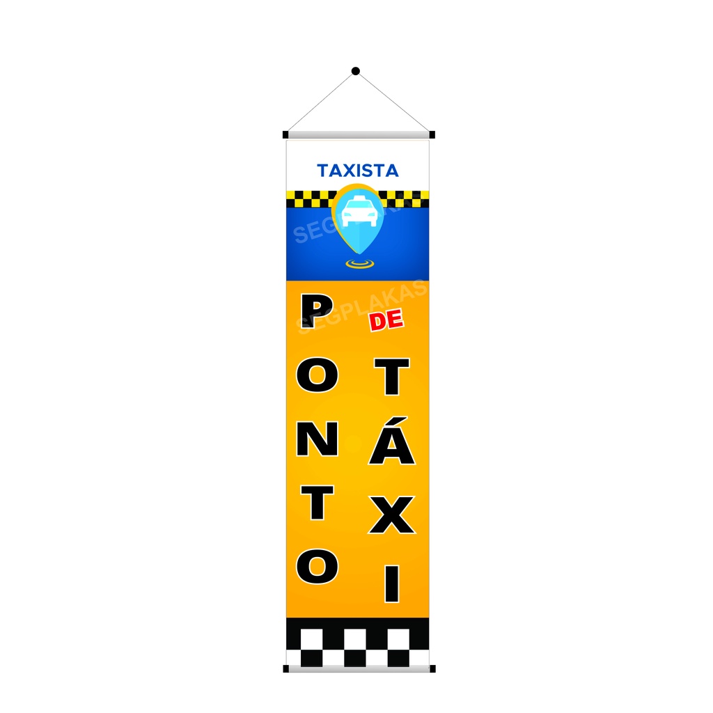 Banner Esticadinho Ponto de Taxi tam. 1,00mx0,30cm