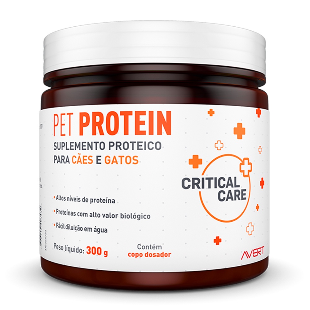 Suplemento Pet Protein em Pó Para Cães e Gatos Avert - 300g