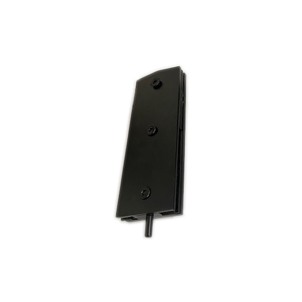 1101 J - Dobradiça superior jumbo para porta pivotante de vidro temperado blindex - Preto (zamak)