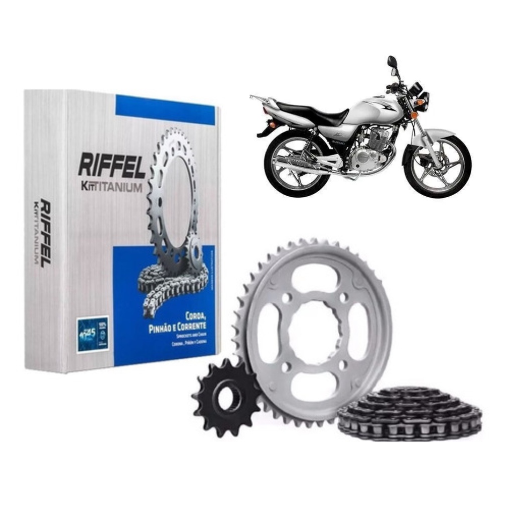 Kit Relação Suzuki Intruder 125 2007 Yes 125 05-12 Cargo Original Riffel 71780