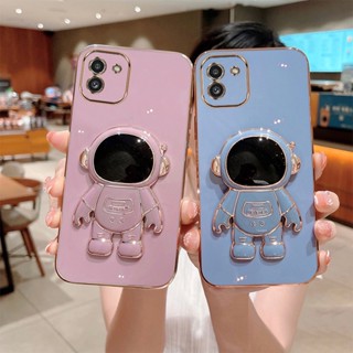 capinha Samsung a03 capa Samsung a03 Telefônica Eletrodeposição 3D Astronauta Suporte Portátil Telefone Capa Silicone TPU Material