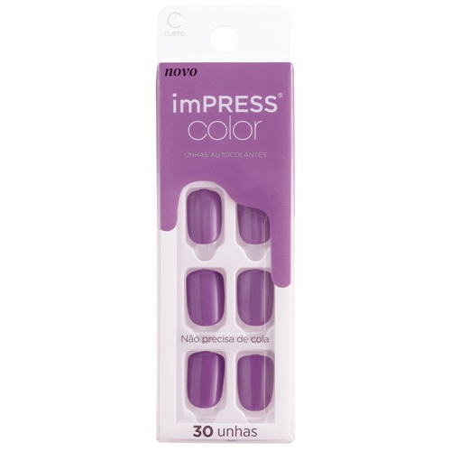 Kiss New York Impress Color Unhas Autocolantes - Lilac Sky
