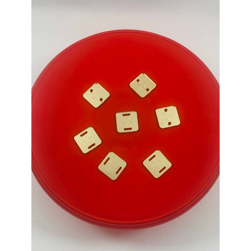 Aplique Passador Passante para Agenda Estrela em Acrílico Espelhado Dourado - 4cm - Kit com 10 Unidades.