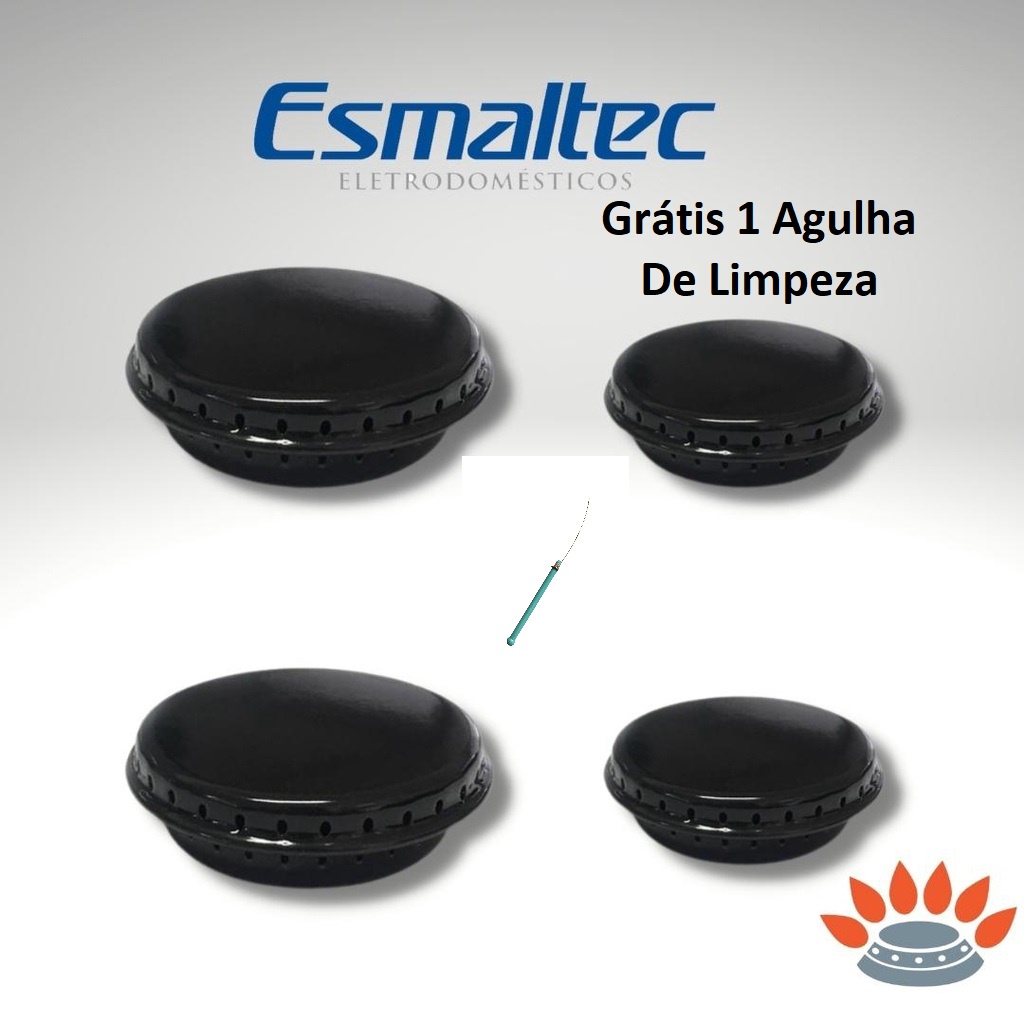 Kit Completo Espalhadores Tampas Tampinhas Fogão Esmaltec Safira/Hawai