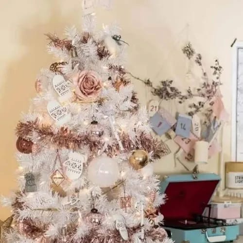 Enfeite Festão Metalizado Pluma Decoração Natal