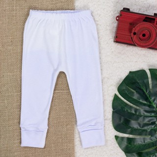 Calça para bebê suedine branco com pé reversível