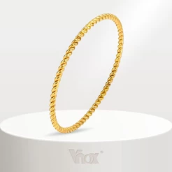 Vnox 3MM Pulseira Torcida Para Mulheres , Hipoalergênica De Aço Inoxidável Bangle