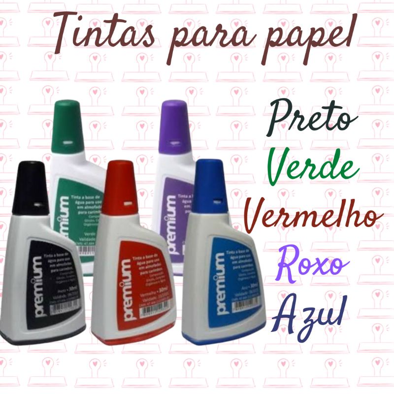 Tinta Para Papel Premium 30ml | Shopee Brasil