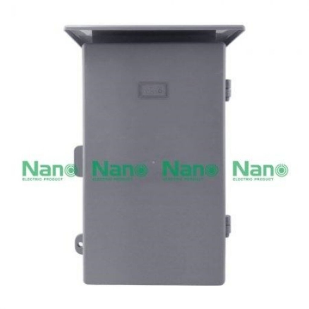 NANO Electric® NANO-101G ตู้กันน้ำพลาสติก มีหลังคา ฝาทึบ ขนาด 8x12.5x6 นิ้ว (209.5x318x151 mm) สีเทา