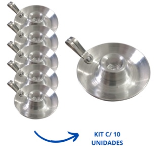 Kit 10 Suportes Para Vela Palito Castiçal Alumínio em Oferta na Shopee