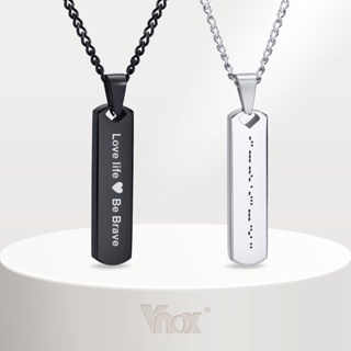 Vnox Customizável Seu Nome Bar Necklace Gift , Acessórios Gravados Para O Natal De Aniversário De Casamento em Oferta na Shopee