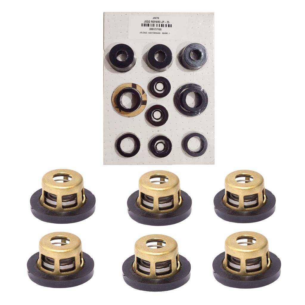 Kit 6 Valvulas + Jg De Reparo Jp-75 Pulverizador Jacto