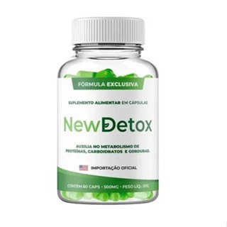 New Detox Emagrecer Perde Peso 60 cápsulas cada 500mg Original C/ Nota Fiscal