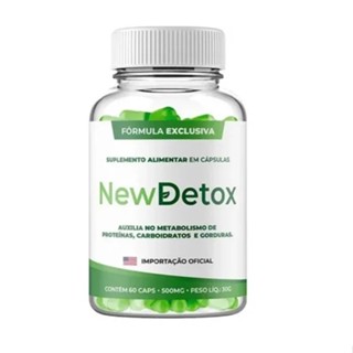 New Detox Emagrecer Perde Peso 60 cápsulas cada 500mg Original C/ Nota Fiscal