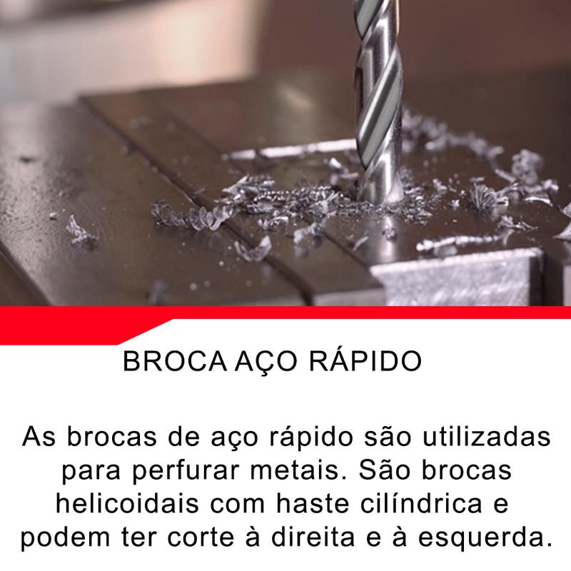 Jogo 5 Brocas Aço Rápido Para Metal Madeira 15,16,17,18,20mm Haste Rebaixada Serralheiro Marceneiro