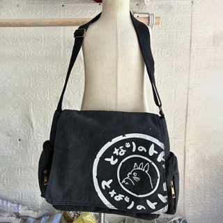 anime Japonês Saco De Ombro Para Homens Totoro Meu Vizinho Canvas Messenger bag Mulheres Cartoon Student Hayao Miyazaki Sacos De Corpo Cruzado Tote Sac Escolar