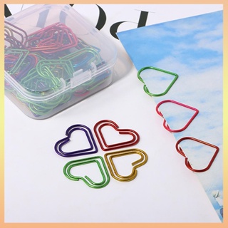 50 Peças Clipes De Papel Multicoloridos Em Forma De Coração Metálico Para Suprimentos De Escritório Escolar em Oferta na Shopee