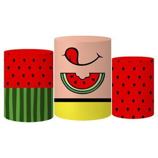 Trio Capas Cilindro Tema Melancia Veste Facil C/ Elastico em Oferta na Shopee