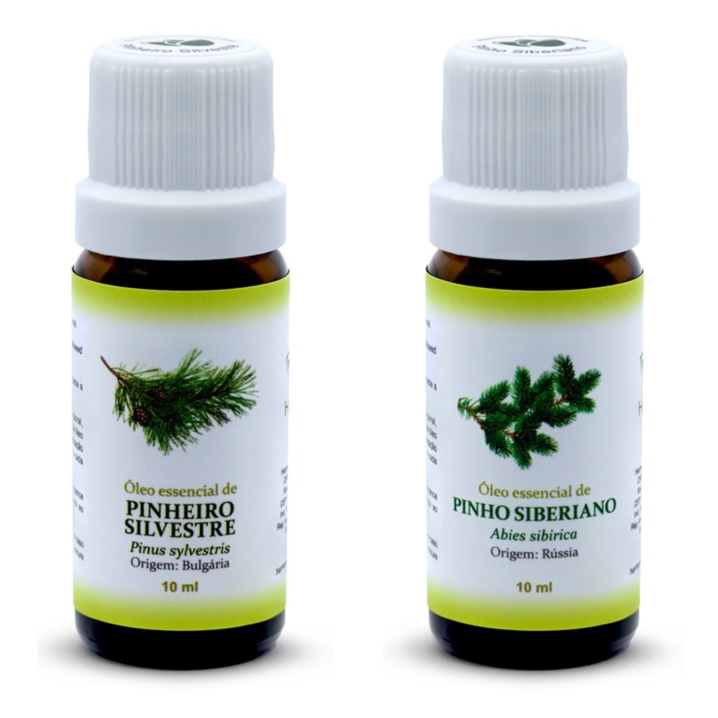 Kit Óleo Essencial De Pinho Siberiano E Pinheiro Silvestre