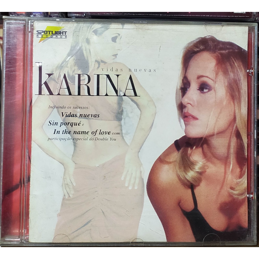 CD Karina Vidas Nuevas/1996/Italodance/Eurodance/Sin Porqué/In The Name Of Love/Double You/La Noche/Primera Vez/Vinny