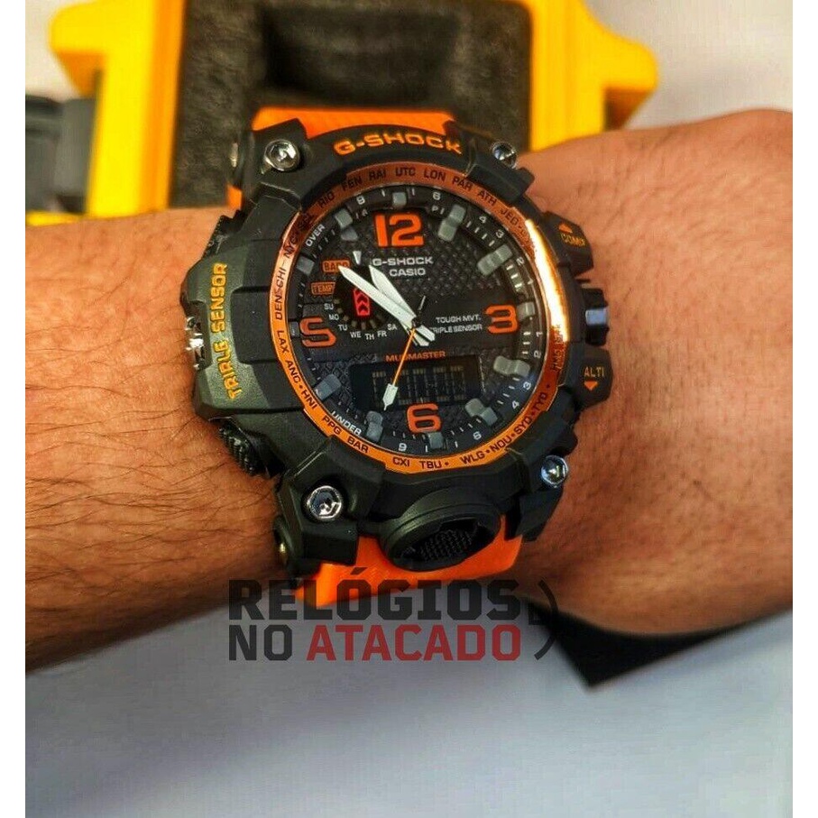 G-Shock mudmaster Laranja/preto- Linha Gold - Promo 3332