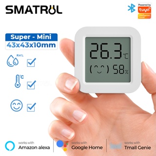 SMATRUL Tuya sensor De Temperatura E Umidade mini display digital LCD Compatível Com Bluetooth APP em Oferta na Shopee