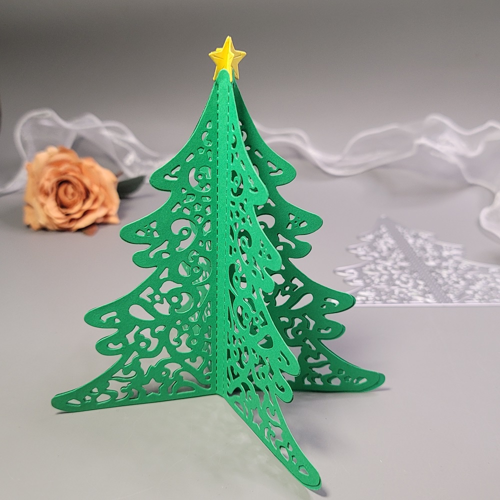 3D Árvore De Natal Corte De Metal Matrizes De Papel Alto-Relevo Stencil  Scrapbooking Cartão De Boas Festas DIY Cortes Artesanais | Shopee Brasil