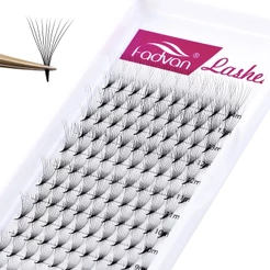 Fadvan Extensões De Cílios De Haste Estreita Prefabricadas Naturais Macios Russo Volume Faux Mink Individuais