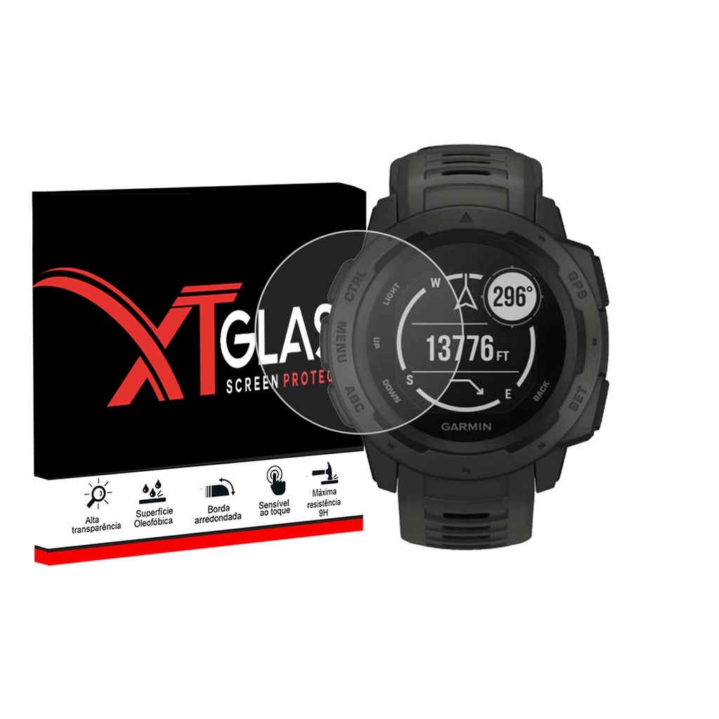 Pelicula Vidro Para Relogio Garmin Instinct Xtglass Proteção